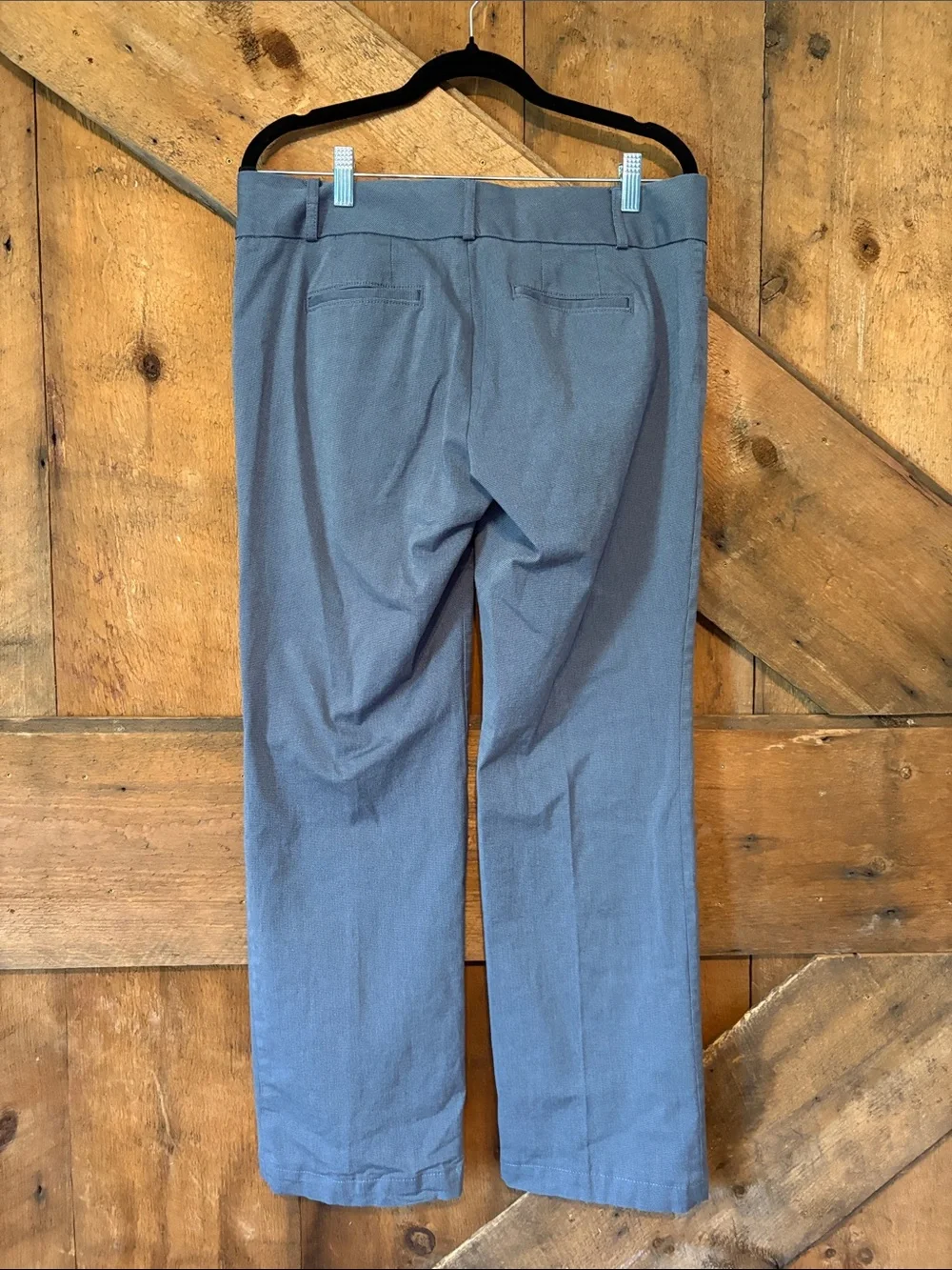 Banana Republic Steel Blue Women's Dress Trousers Slim Straight Leg Size 10